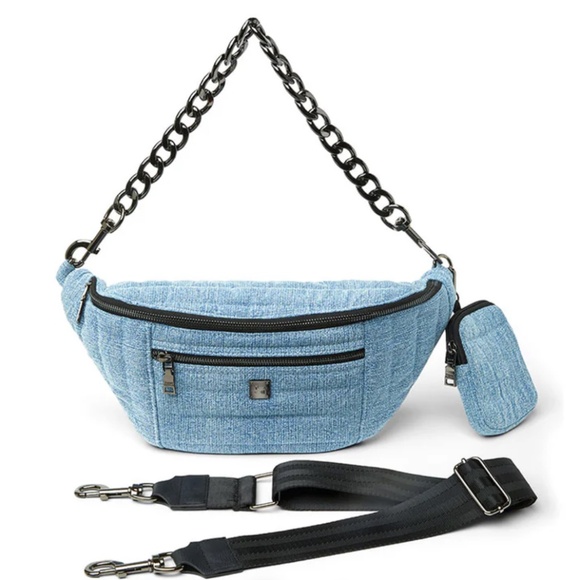 Think Royln Sister Sling Denim Fanny Waist Bag NWT Travel or Everyday - Picture 2 of 9